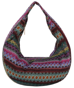 Aztec Pattern Hobo Shoulder Bag JYE-0463 MULTI 3